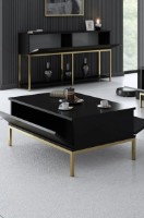 Журнальный столик Trendy Lord Black/Gold 90x40x60cm GTR006131 фото №4 — интернет-магазин Desire.md
