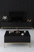 Журнальный столик Trendy Lord Black/Gold 90x40x60cm GTR006131