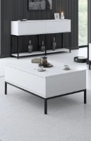 Măsuţă cafea Trendy Lord White/Black 90x40x60cm GTR006132 imaginea #3 — magazin online Desire.md