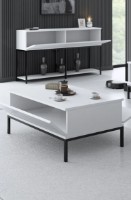 Măsuţă cafea Trendy Lord White/Black 90x40x60cm GTR006132 imaginea #4 — magazin online Desire.md