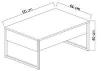 Журнальный столик Trendy Lux Anthracit/Black 90x40x60cm GTR000550 фото №3 — интернет-магазин Desire.md