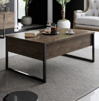 Журнальный столик Trendy Lux Walnut/Black 90x40x60cm GTR000552