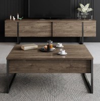 Măsuţă cafea Trendy Lux Walnut/Black 90x40x60cm GTR000552 imaginea #2 — magazin online Desire.md