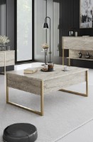 Măsuţă cafea Trendy Luxe Travertin/Gold 90x40x60cm GTR006084 imaginea #1 — magazin online Desire.md