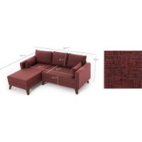 Угловой диван Trendy Bella Claret Red L 205x140x85cm GTR003350 фото №5 — интернет-магазин Desire.md