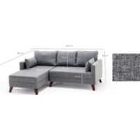 Canapea de colț Trendy Bella Grey L 205x140x85cm GTR003349 imaginea #8 — magazin online Desire.md