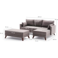 Угловой диван Trendy Bella Brown R 205x140x85cm GTR003407 фото №8 — интернет-магазин Desire.md