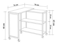 Măsuţă cafea Trendy Melin Oak/Black 76x70x66cm GTR000933 imaginea #5 — magazin online Desire.md