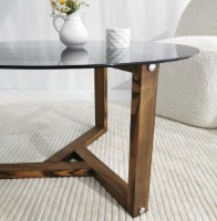 Măsuţă cafea Trendy Miro Walnut 75x75x40cm GTR000846 imaginea #3 — magazin online Desire.md