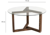 Măsuţă cafea Trendy Miro Walnut 75x75x40cm GTR000846 imaginea #4 — magazin online Desire.md