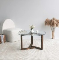 Журнальный столик Trendy Miro Walnut 75x75x40cm GTR000847 фото №2 — интернет-магазин Desire.md