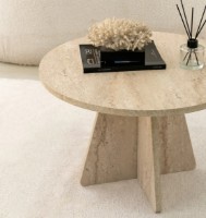 Журнальный столик Trendy Mushroom Travertin 60x60x40cm GTR006139 фото №4 — интернет-магазин Desire.md