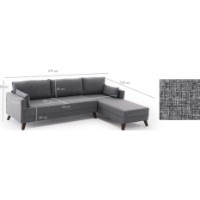 Угловой диван Trendy Bella Grey R 275x165x85cm GTR003579 фото №5 — интернет-магазин Desire.md