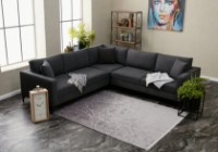 Угловой диван Trendy Berlin Anthracit/Black 258x258x88cm GTR003697