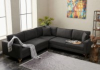 Угловой диван Trendy Berlin Anthracit/Gold 258x258x88cm GTR003698