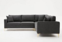 Угловой диван Trendy Berlin Anthracit/Gold 258x258x88cm GTR003698 фото №5 — интернет-магазин Desire.md