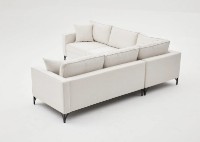 Угловой диван Trendy Berlin Cream/Black 258x258x88cm GTR003699 фото №3 — интернет-магазин Desire.md