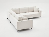 Угловой диван Trendy Berlin Cream/Black 258x258x88cm GTR003699 фото №4 — интернет-магазин Desire.md
