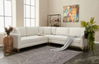 Угловой диван Trendy Berlin Cream/Gold 258x258x88cm GTR003700 фото №2 — интернет-магазин Desire.md