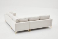 Угловой диван Trendy Berlin Cream/Gold 258x258x88cm GTR003700 фото №4 — интернет-магазин Desire.md