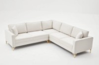 Угловой диван Trendy Berlin Cream/Gold 258x258x88cm GTR003700 фото №6 — интернет-магазин Desire.md