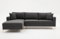 Угловой диван Trendy Berlin Anthracit/Gold L 258x181x83cm GTR003521 фото №4 — интернет-магазин Desire.md