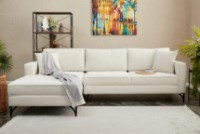 Угловой диван Trendy Berlin Cream/Black L 258x181x83cm GTR003522