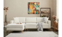 Угловой диван Trendy Berlin Cream/Gold L 258x181x83cm GTR003523