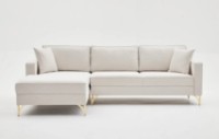 Угловой диван Trendy Berlin Cream/Gold L 258x181x83cm GTR003523 фото №5 — интернет-магазин Desire.md