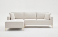 Угловой диван Trendy Berlin Cream/Gold L 258x181x83cm GTR003523 фото №6 — интернет-магазин Desire.md
