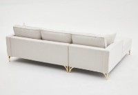 Угловой диван Trendy Berlin Cream/Gold L 258x181x83cm GTR003523 фото №8 — интернет-магазин Desire.md