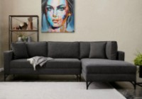 Угловой диван Trendy Berlin Anthracit/Black R 258x181x83cm GTR003594