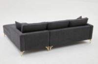 Угловой диван Trendy Berlin Anthracit/Gold R 258x181x83cm GTR003595 фото №6 — интернет-магазин Desire.md