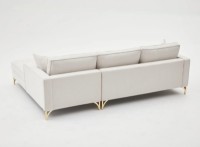 Угловой диван Trendy Berlin Cream/Gold R 258x181x83cm GTR003597 фото №6 — интернет-магазин Desire.md