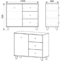 Comodă Компанит 31 1000 Дуб Сонома imaginea #2 — magazin online Desire.md