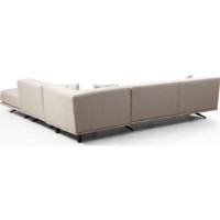 Угловой диван Trendy Bentley L3-C-O1-PUF Beige 302x302x80cm GTR003702 фото №9 — интернет-магазин Desire.md