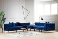 Угловой диван Trendy Como Navy Blue R 310x270x70cm GTR003602 фото №1 — интернет-магазин Desire.md