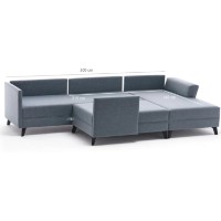 Canapea de colț Trendy Eris Anthracit 300x202x78cm GTR003441 imaginea #9 — magazin online Desire.md