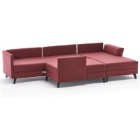 Canapea de colț Trendy Eris Claret Red 300x202x78cm GTR003444 imaginea #6 — magazin online Desire.md