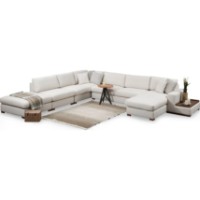 Canapea de colț Trendy Bucla 8 Beige 428x374x85cm GTR003691 imaginea #6 — magazin online Desire.md