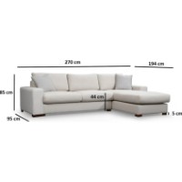 Canapea de colț Trendy Bucla 16 Beige 270x194x85cm GTR003607 imaginea #6 — magazin online Desire.md