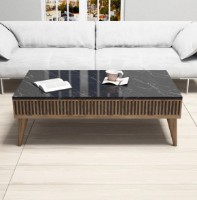 Măsuţă cafea Trendy Milano Walnut/Black Marble 105x34.6x60cm GTR000613 imaginea #3 — magazin online Desire.md