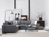 Canapea de colț Trendy Bucla 5 Anthracit 323x282x85cm GTR003653 imaginea #2 — magazin online Desire.md