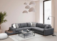 Canapea de colț Trendy Bucla 6 Anthracit 323x282x85cm GTR003654