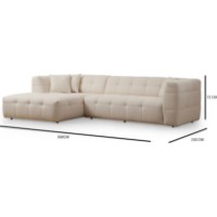 Canapea de colț Trendy Cady Beige L 300x150x72cm GTR003498 imaginea #4 — magazin online Desire.md