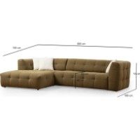 Canapea de colț Trendy Cady Khaki L 300x150x72cm GTR003499 imaginea #7 — magazin online Desire.md