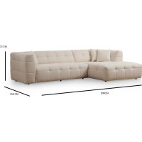 Canapea de colț Trendy Cady Beige R 300x150x72cm GTR003575 imaginea #4 — magazin online Desire.md