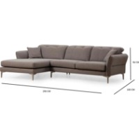 Canapea de colț Trendy Costor Grey L 290x100x96cm GTR003497 imaginea #2 — magazin online Desire.md