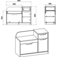 Rafturi pentru pantofi Компанит ТО-12 Венге imaginea #2 — magazin online Desire.md