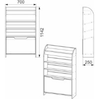 Rafturi pentru pantofi Компанит ТО-14 Венге imaginea #2 — magazin online Desire.md